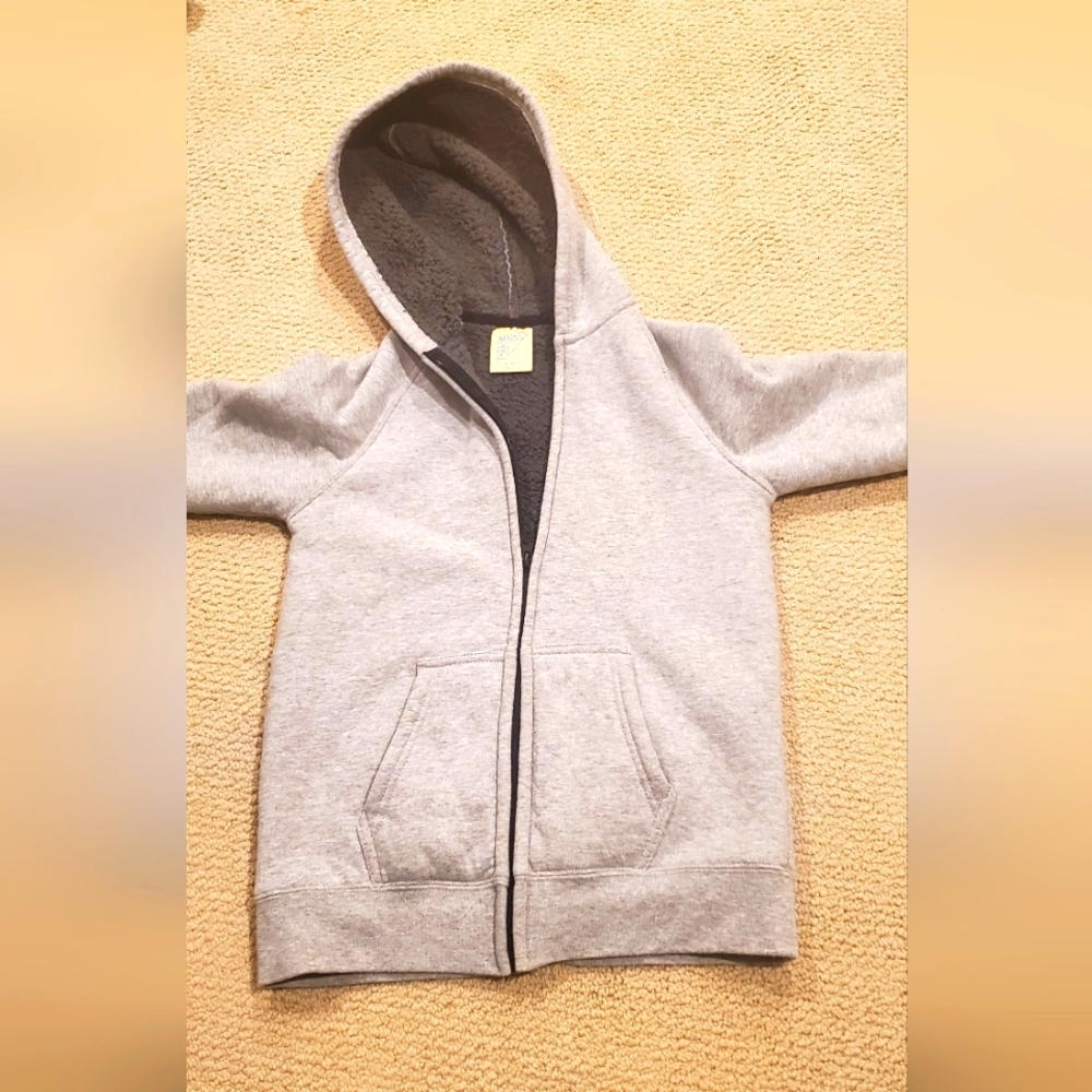 Youth Medium sherpa lined zip up jacket